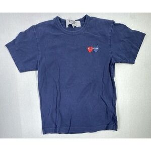 Comme des Garçons PLAY Double Heart T-Shirt Navy Small Japan CDG